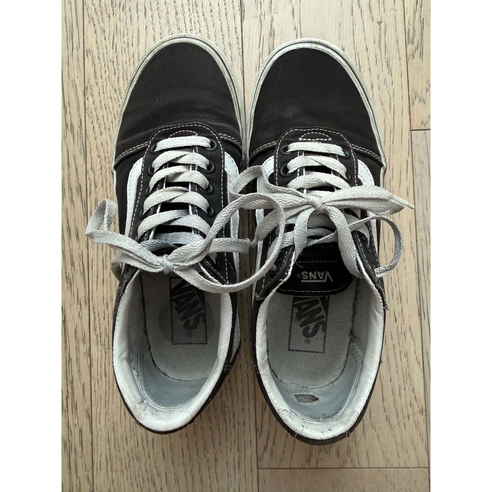 Vans Old Skool Platform Sneakers Women’s Size 6 Black White Canvas